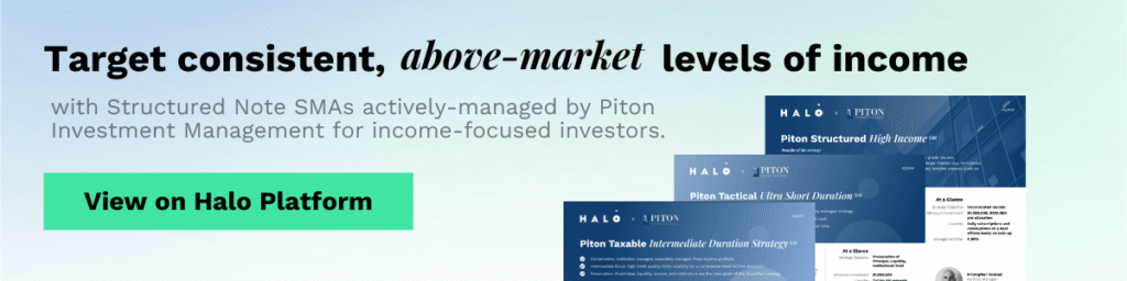 A call to action for investors targeting consistent above market levels of income through Structured Note SMAs